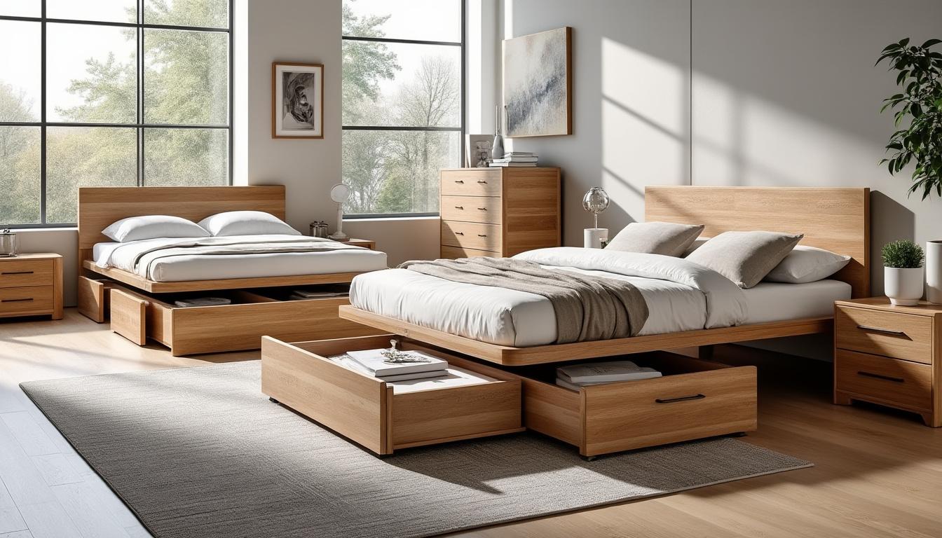 découvrez notre sélection des meilleures marques de lits coffres en bois, alliant qualité, design et praticité pour un rangement optimal dans votre chambre.