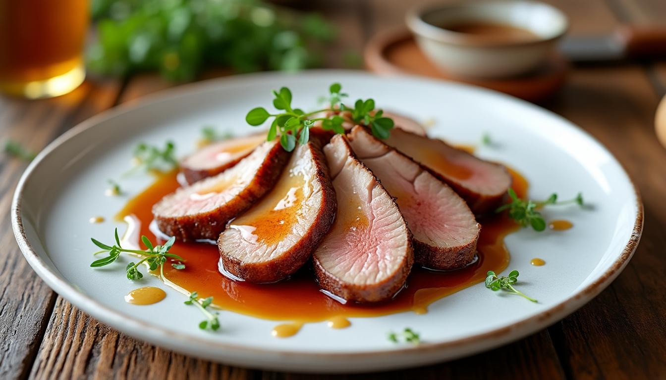 Mettez-vous aux fourneaux avec cette recette d’aiguillettes de canard sauce foie gras