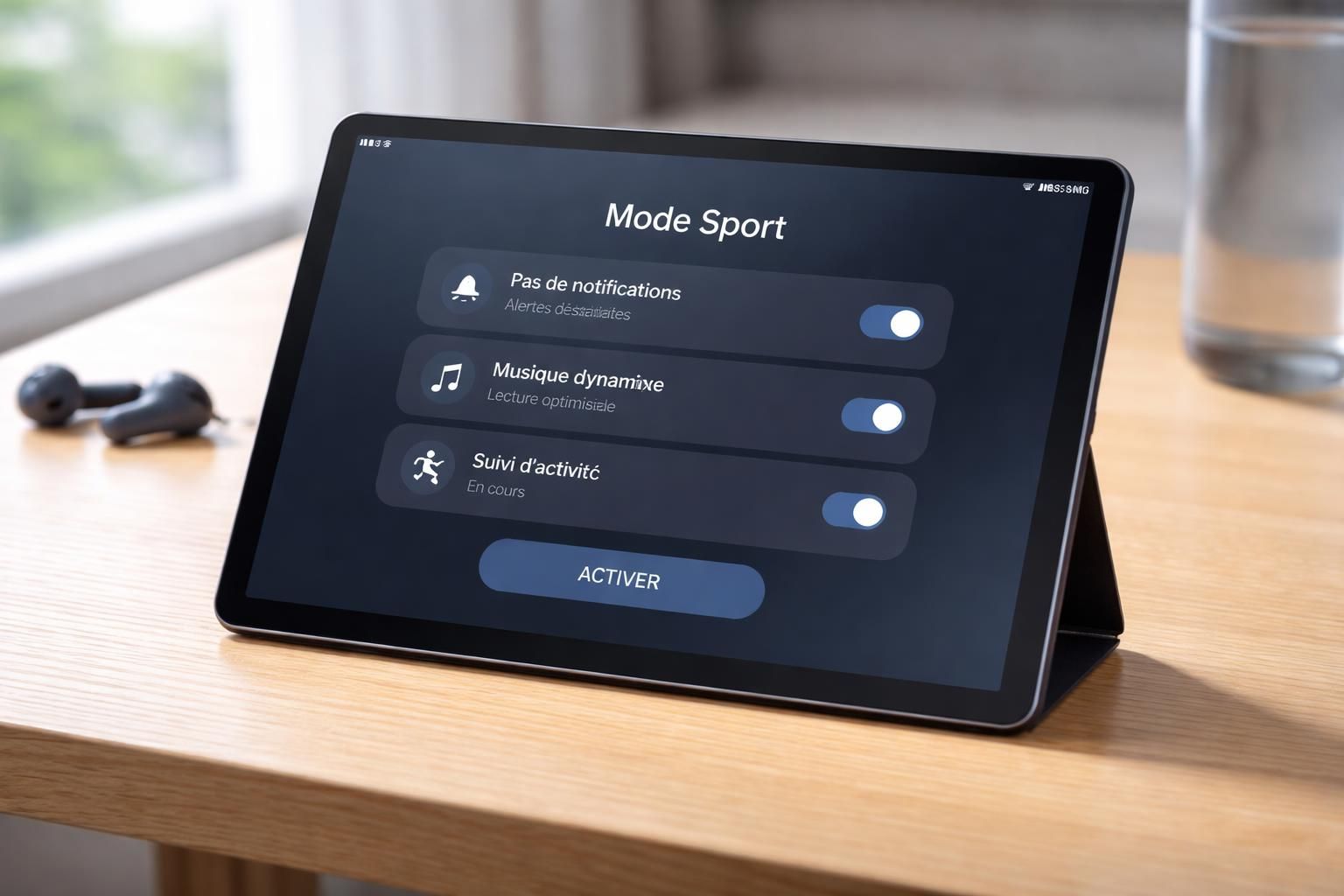 découvrez le mode « sport » des tablettes samsung pour couper les distractions et optimiser vos réglages durant vos activités sportives.