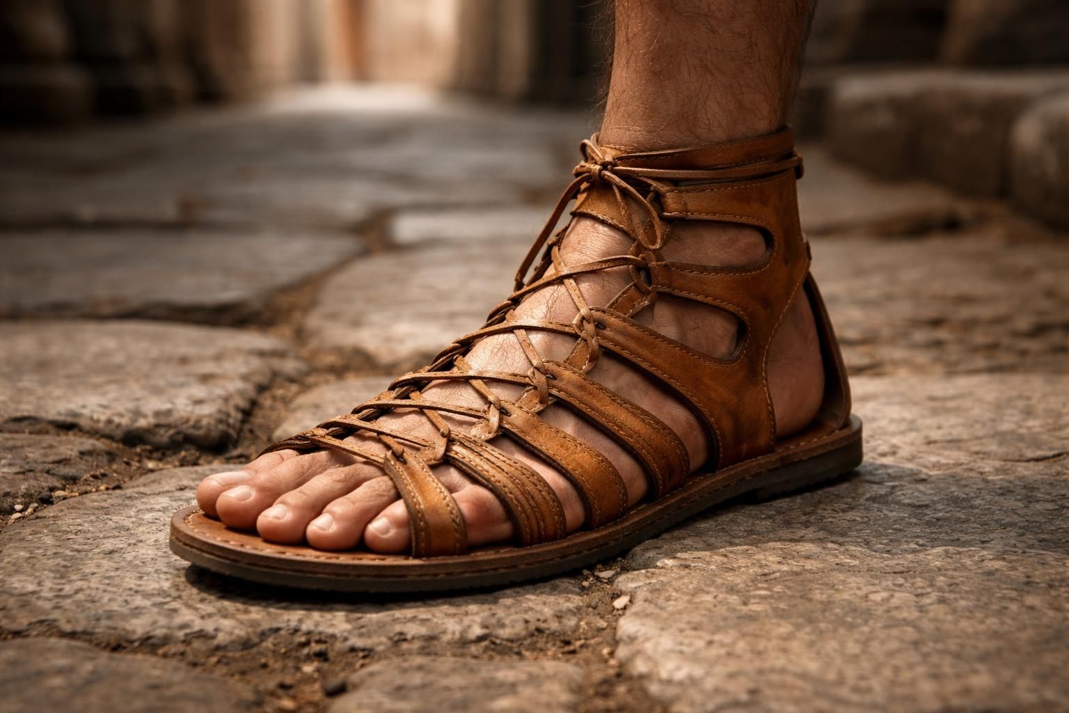 découvrez le retour tendance de la chaussure romaine pour homme, la sandale gladiateur alliant style et confort pour un look estival authentique.