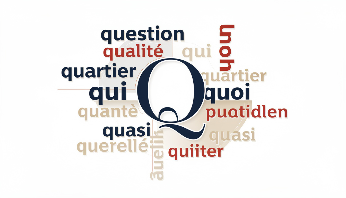 découvrez une liste complète des mots français commençant par la lettre q et apprenez à les utiliser efficacement dans vos écrits et conversations.