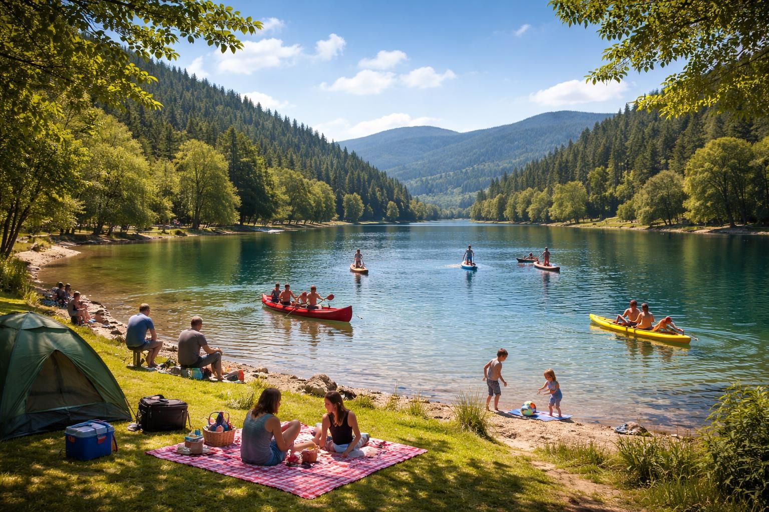 Les activités incontournables au lac latitude 48.070569 longitude 6.855323