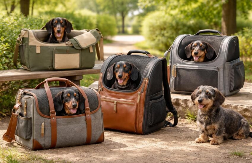 découvrez notre sélection des 5 meilleurs sacs de transport pour teckel, conçus pour allier confort, sécurité et style, et rendre chaque sortie avec votre chien inoubliable.